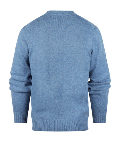 Ronde Hals Shetland Wol | Cornflower