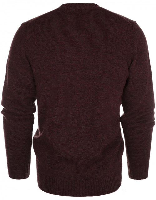 Pullover Shetland ronde hals | Bordeaux Rood