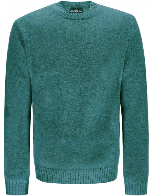 Alan Paine Shetland Pullover mit Rundhalsausschnitt | Grün