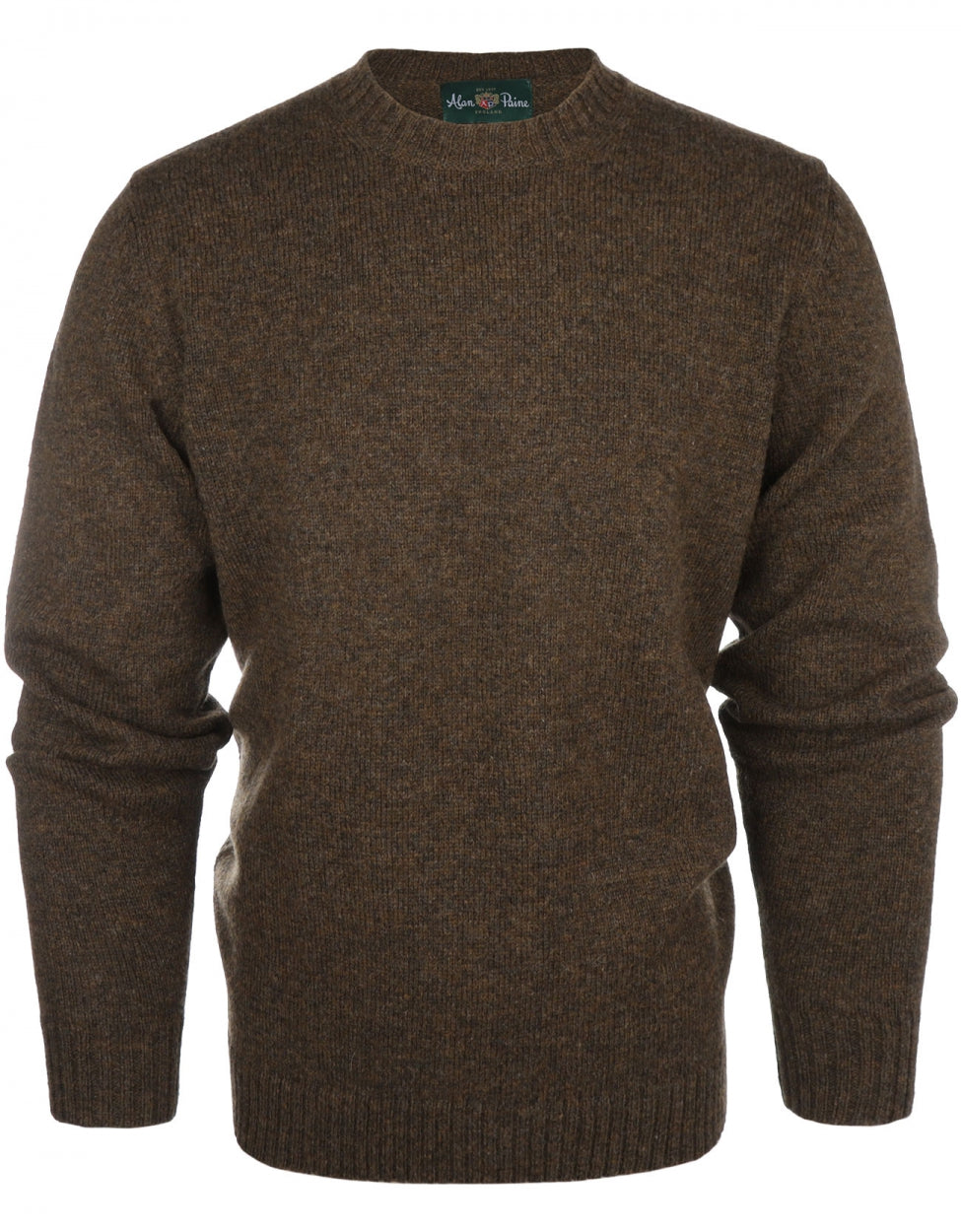 Alan Paine Shetland Pullover mit Rundhalsausschnitt | Grün