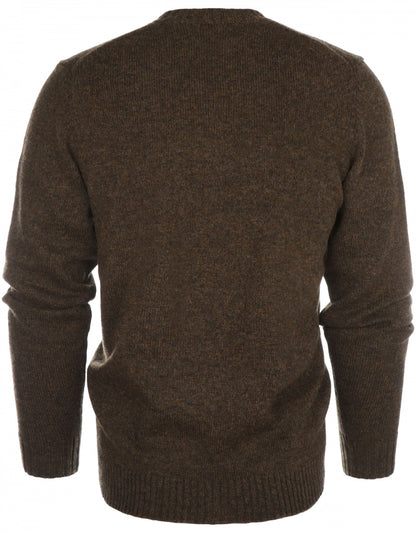 Alan Paine Shetland Pullover mit Rundhalsausschnitt | Grün