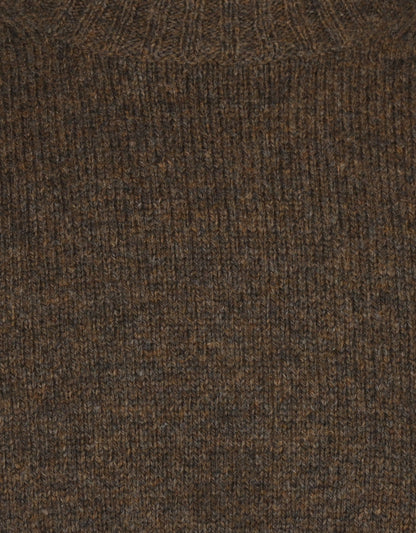Alan Paine Shetland Pullover mit Rundhalsausschnitt | Grün