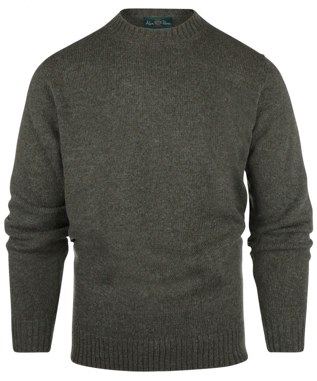 Alan Paine Shetland Pullover mit Rundhalsausschnitt | Grün