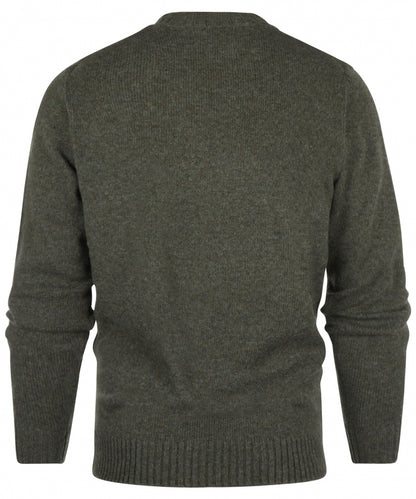 Alan Paine Shetland Pullover mit Rundhalsausschnitt | Grün