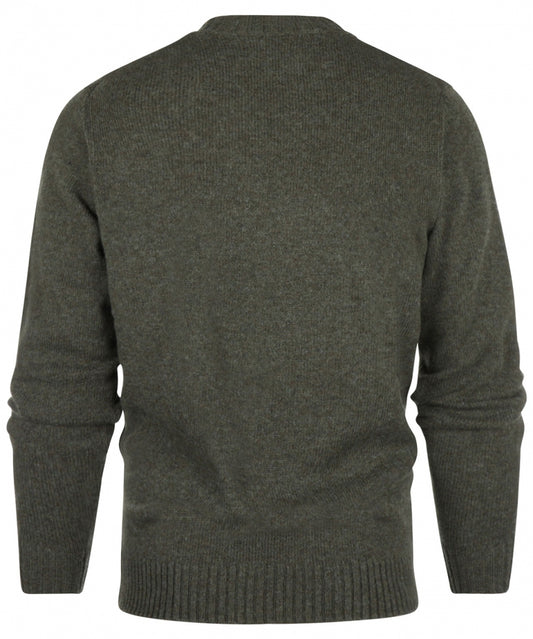 Alan Paine Shetland Pullover mit Rundhalsausschnitt | Grün