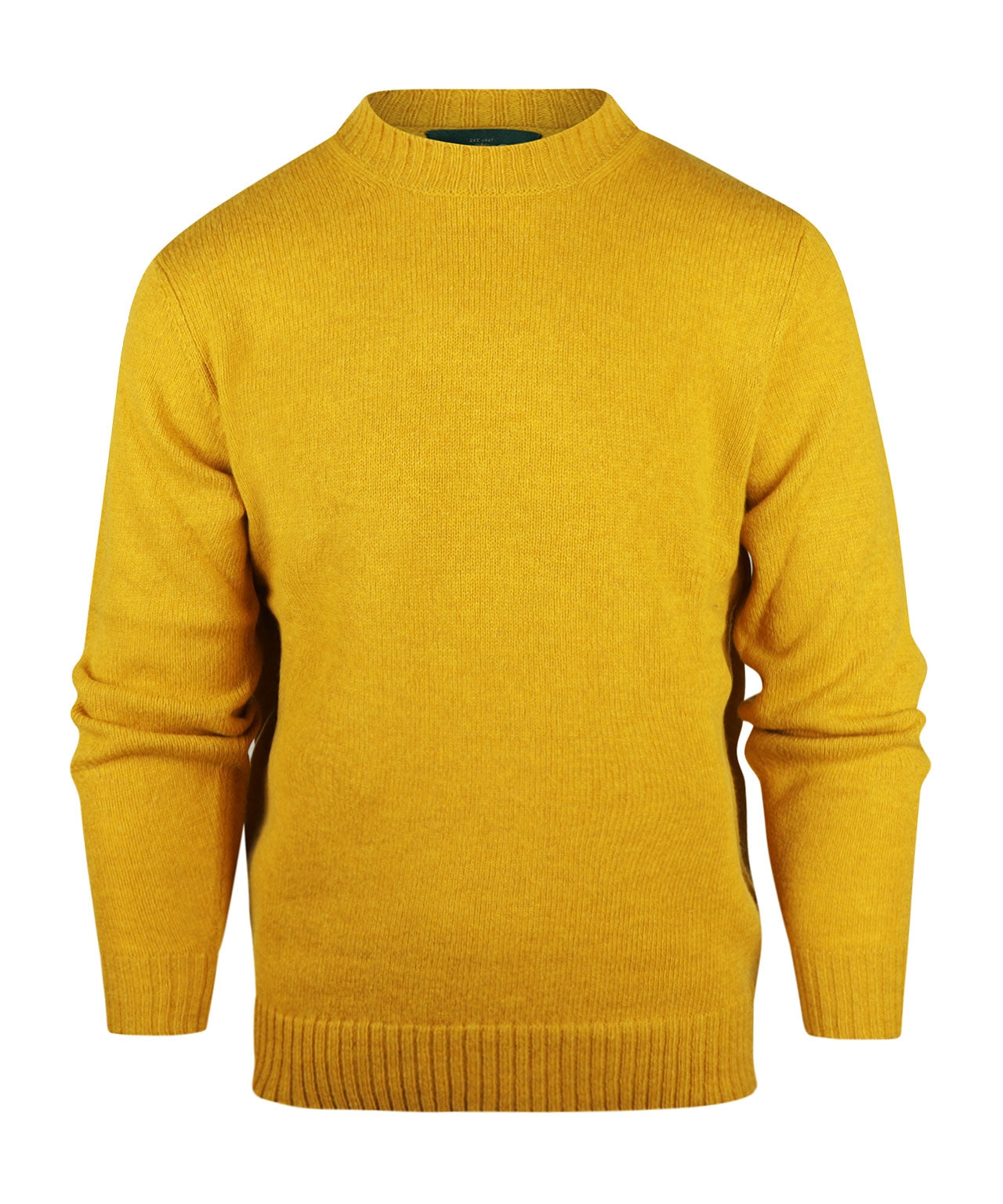 Alan Paine Shetland Pullover mit Rundhalsausschnitt | Gelb