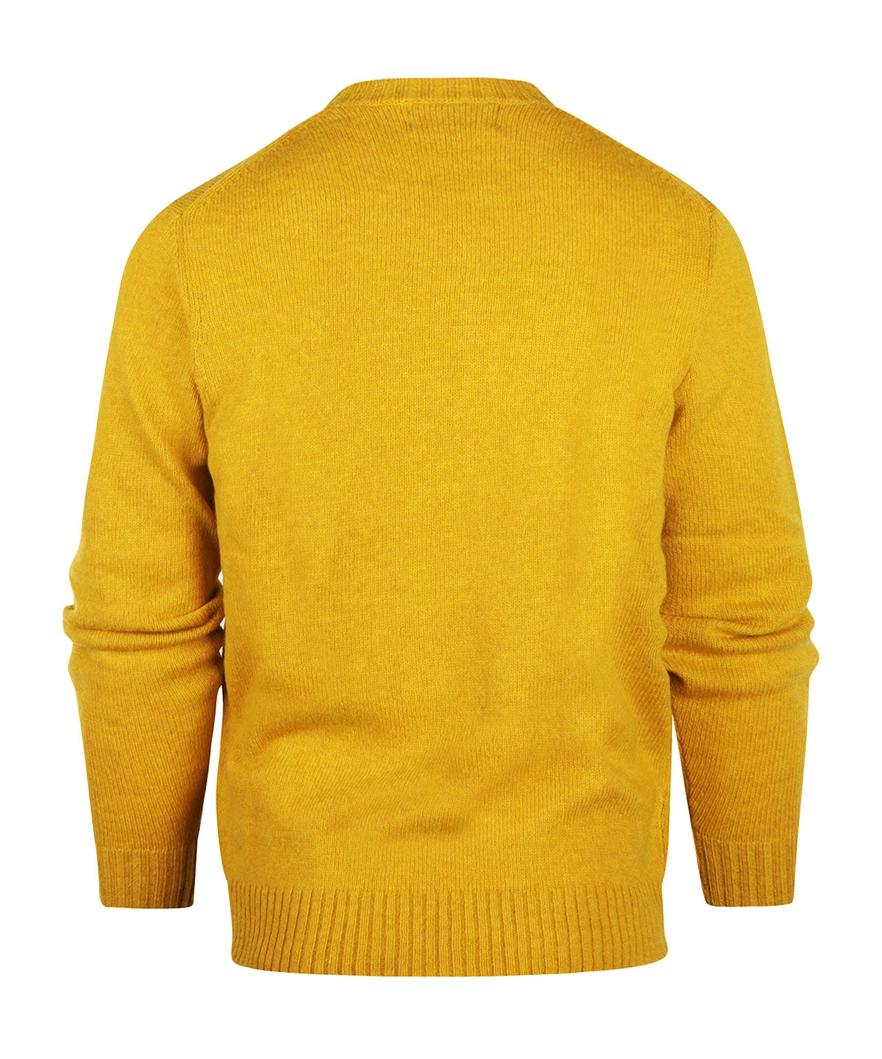 Alan Paine Shetland Pullover mit Rundhalsausschnitt | Gelb