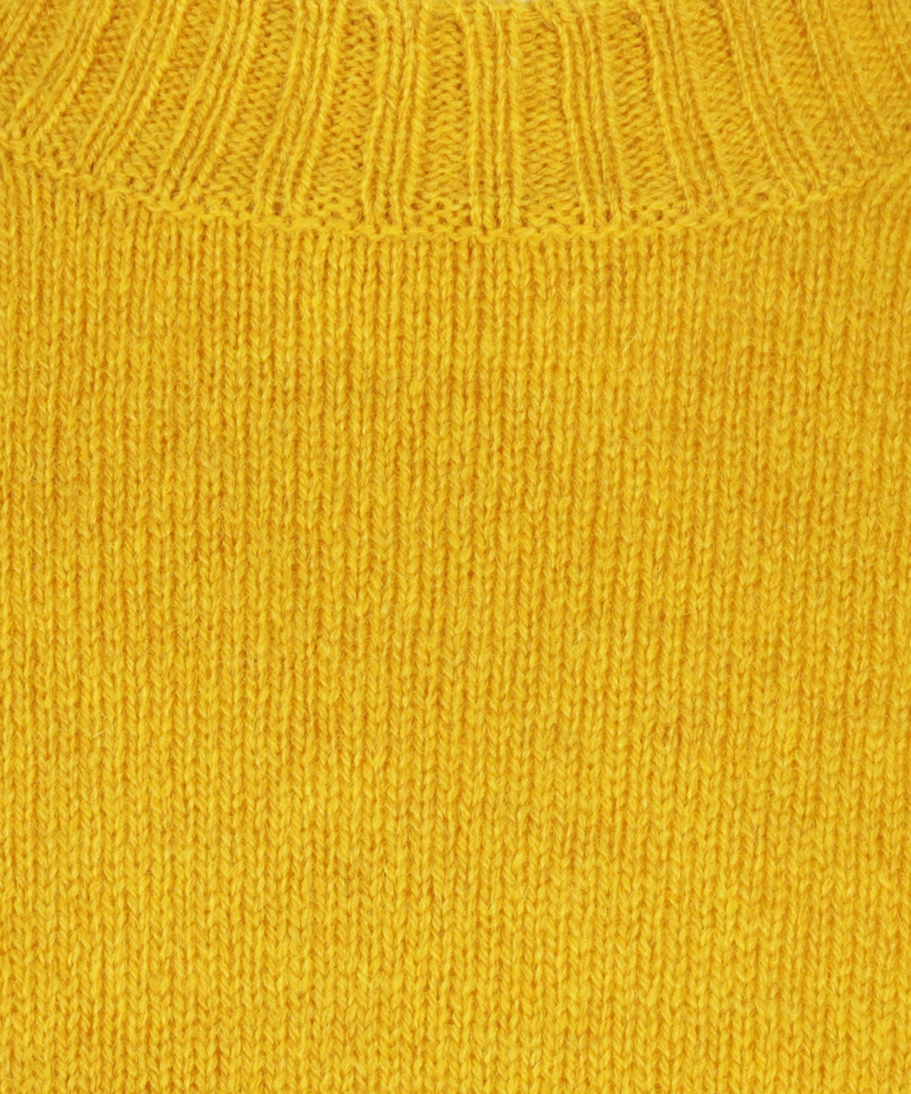 Alan Paine Shetland Pullover mit Rundhalsausschnitt | Gelb