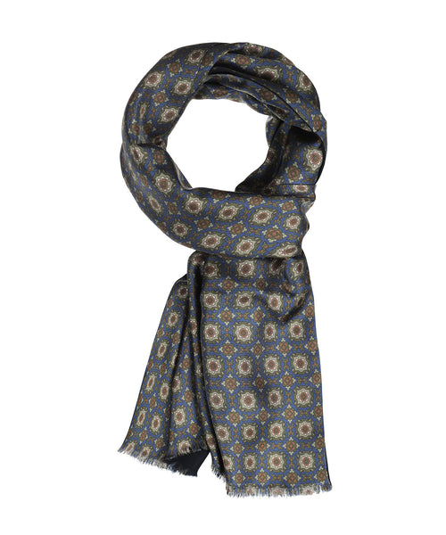 Sjaal Zijden en Wol | Blauw