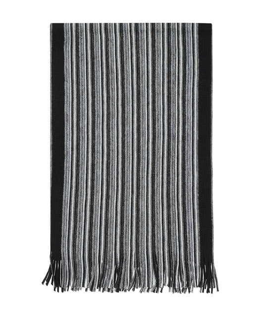 Sjaal gebreid 26X180 cm | Zwart Grijs