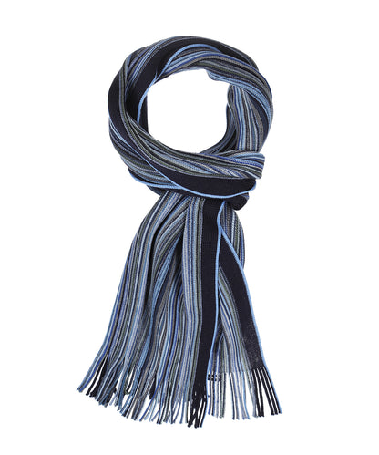 Wollstrickschal 180x26 | Blau