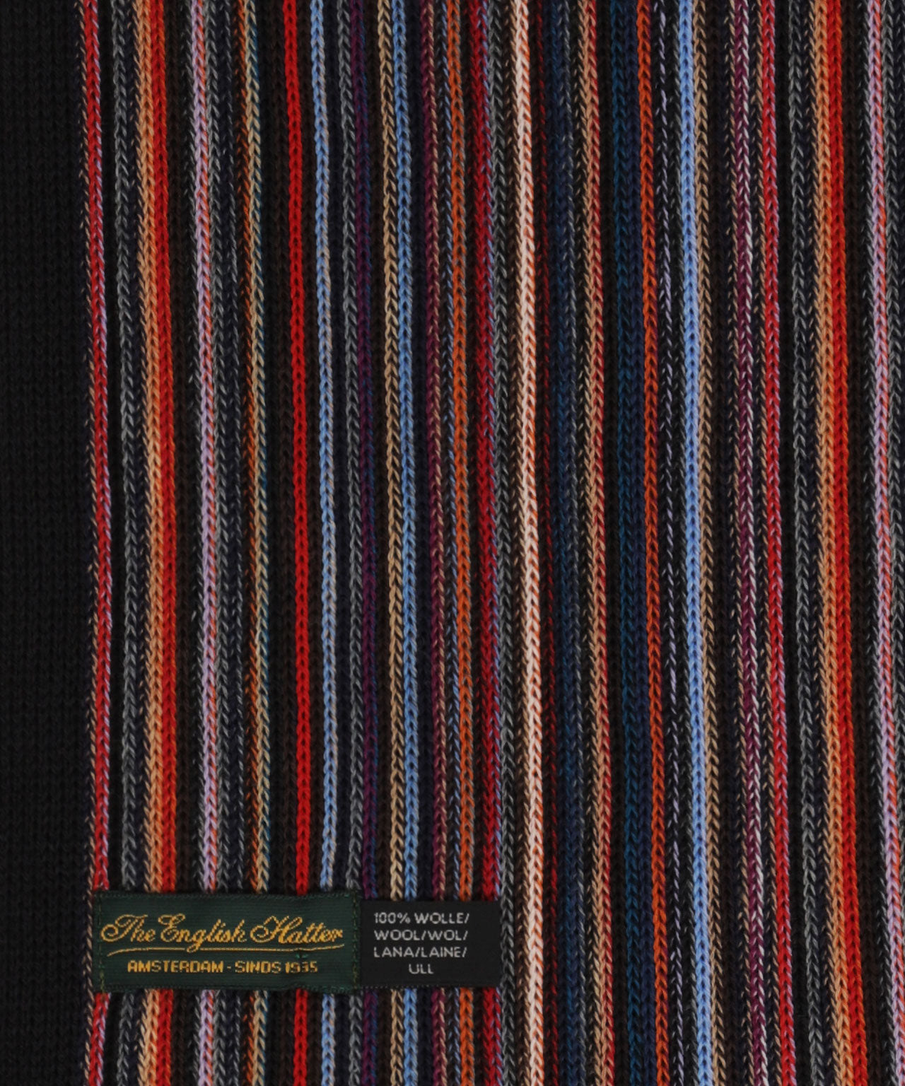 Scarf wool knitted 180x26 | Blue