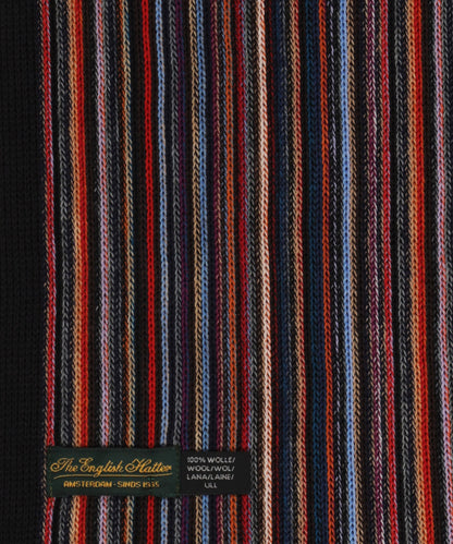 Scarf wool knitted 180x26 | Blue