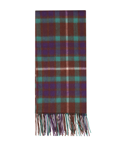 Sjaal Lamswol 48x190 | Navy&amp;amp;Aqua Check
