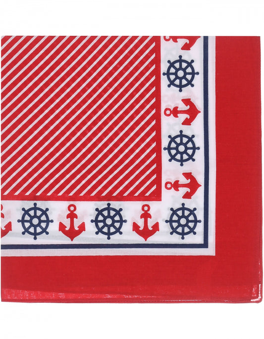 Boerenzakdoek | Streep Anker Rood