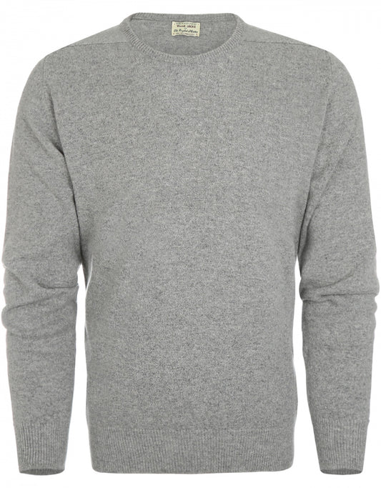 William Lockie Rundhalspullover aus Lammwolle | Flanell