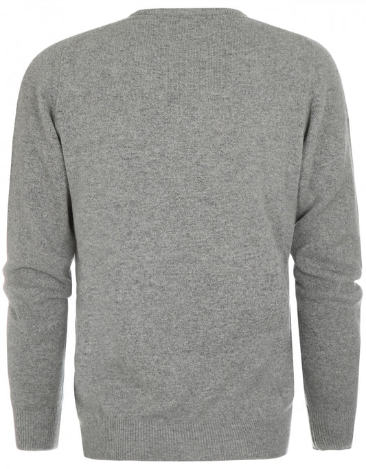 William Lockie Rundhalspullover aus Lammwolle | Flanell