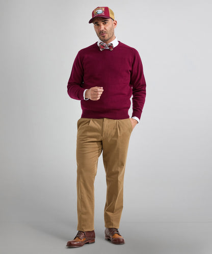 O-Hals Lamswol | Burgundy