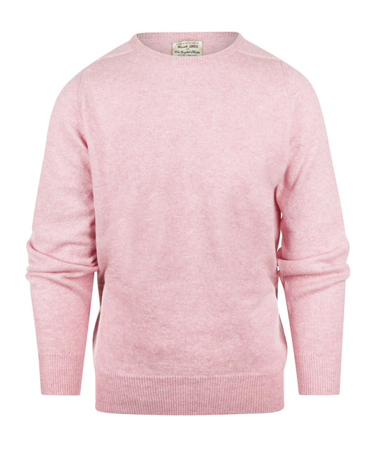 William Lockie Rundhalspullover aus Lammwolle | Rosa