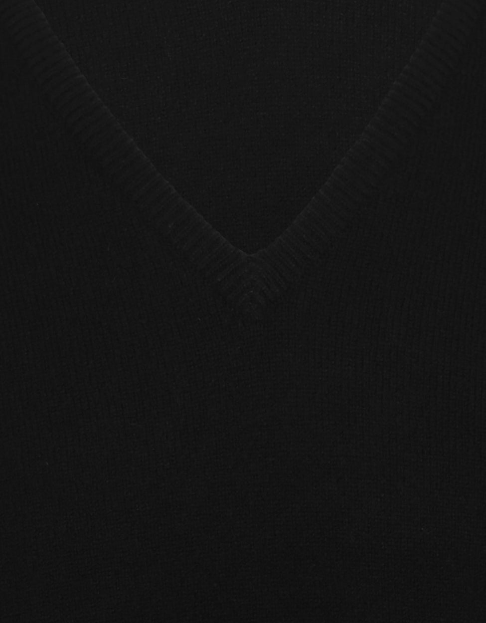 William Lockie V-Ausschnitt-Pullover aus Lammwolle | Schwarz