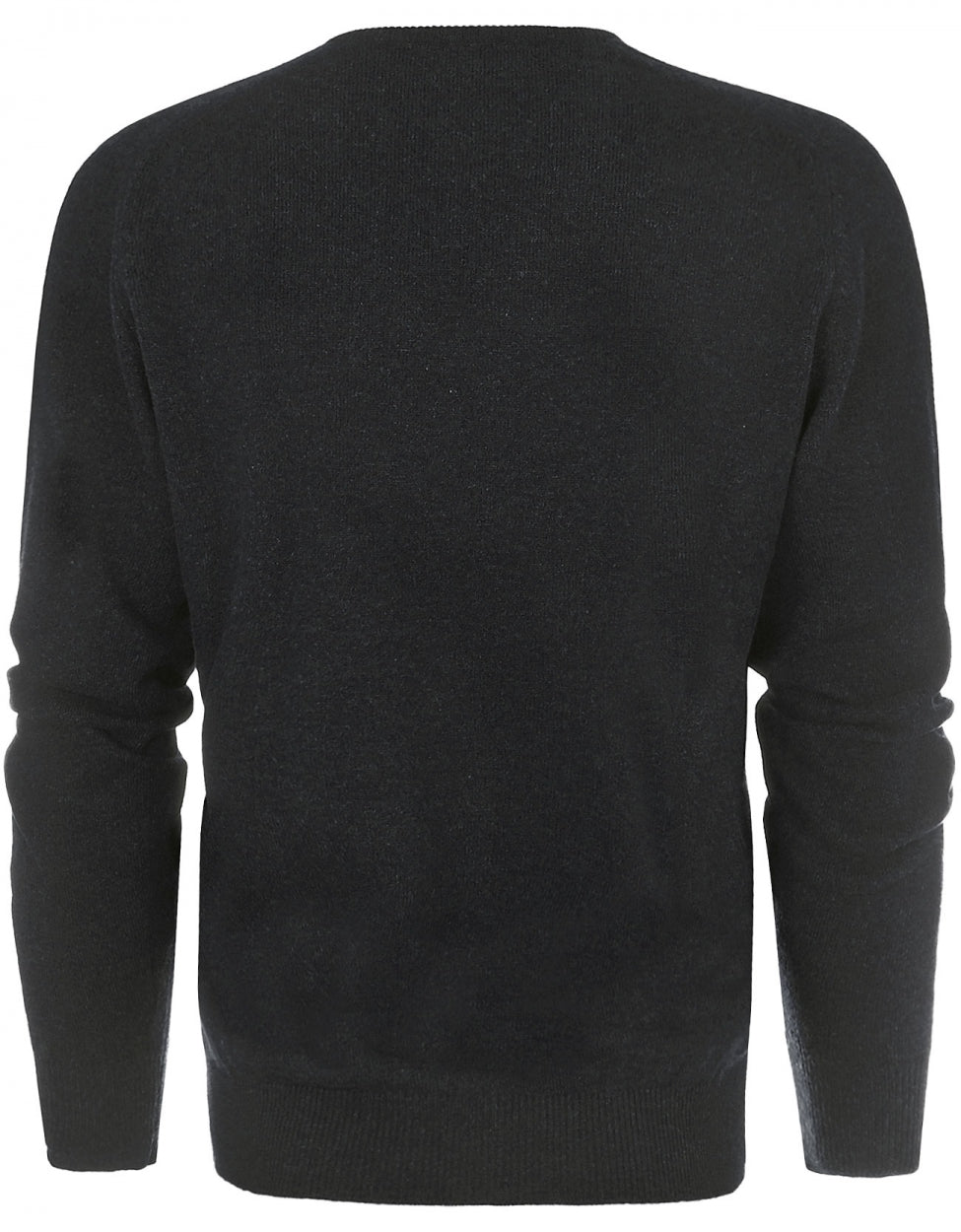 William Lockie V-Ausschnitt-Pullover aus Lammwolle | Anthrazit