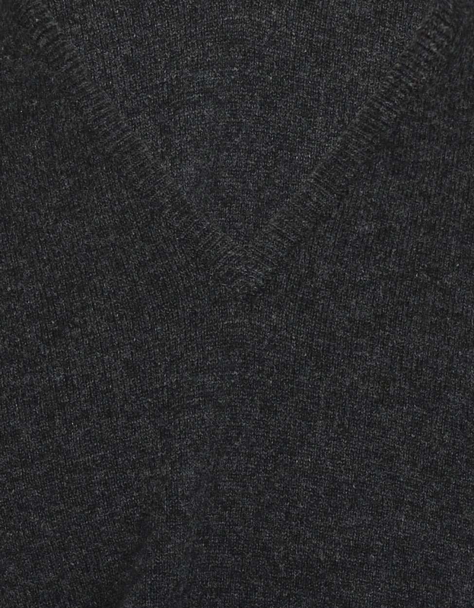 William Lockie V-Ausschnitt-Pullover aus Lammwolle | Anthrazit