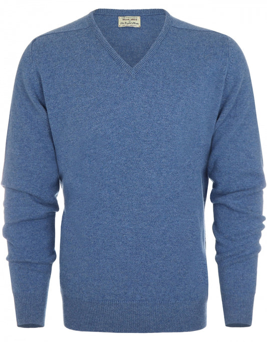 William Lockie V-Ausschnitt-Pullover aus Lammwolle | Jeans