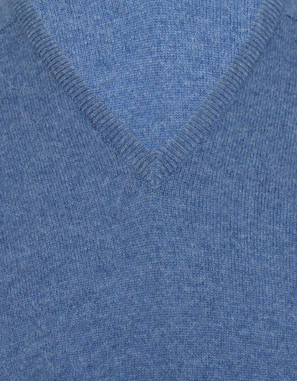 William Lockie V-Ausschnitt-Pullover aus Lammwolle | Jeans