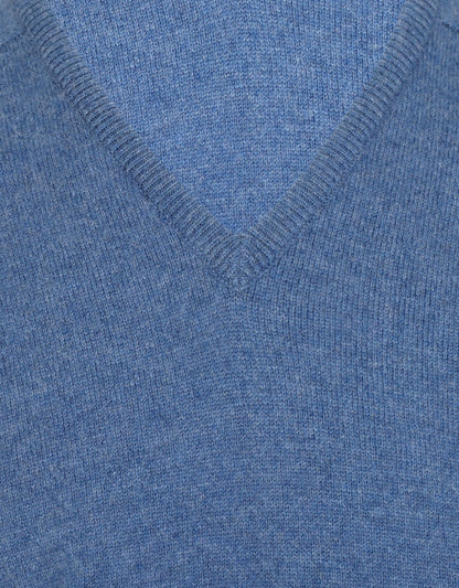 William Lockie V-Ausschnitt-Pullover aus Lammwolle | Jeans
