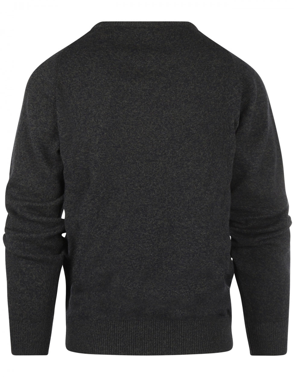 William Lockie V-Ausschnitt-Pullover aus Lammwolle | Marineblau/Seegrün