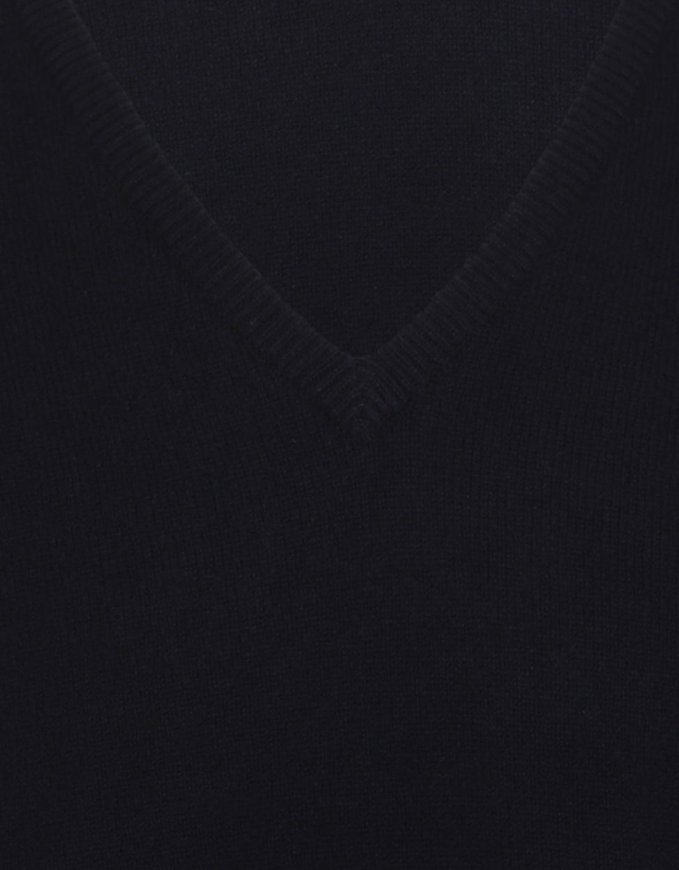 William Lockie V-Ausschnitt-Pullover aus Lammwolle | Marineblau