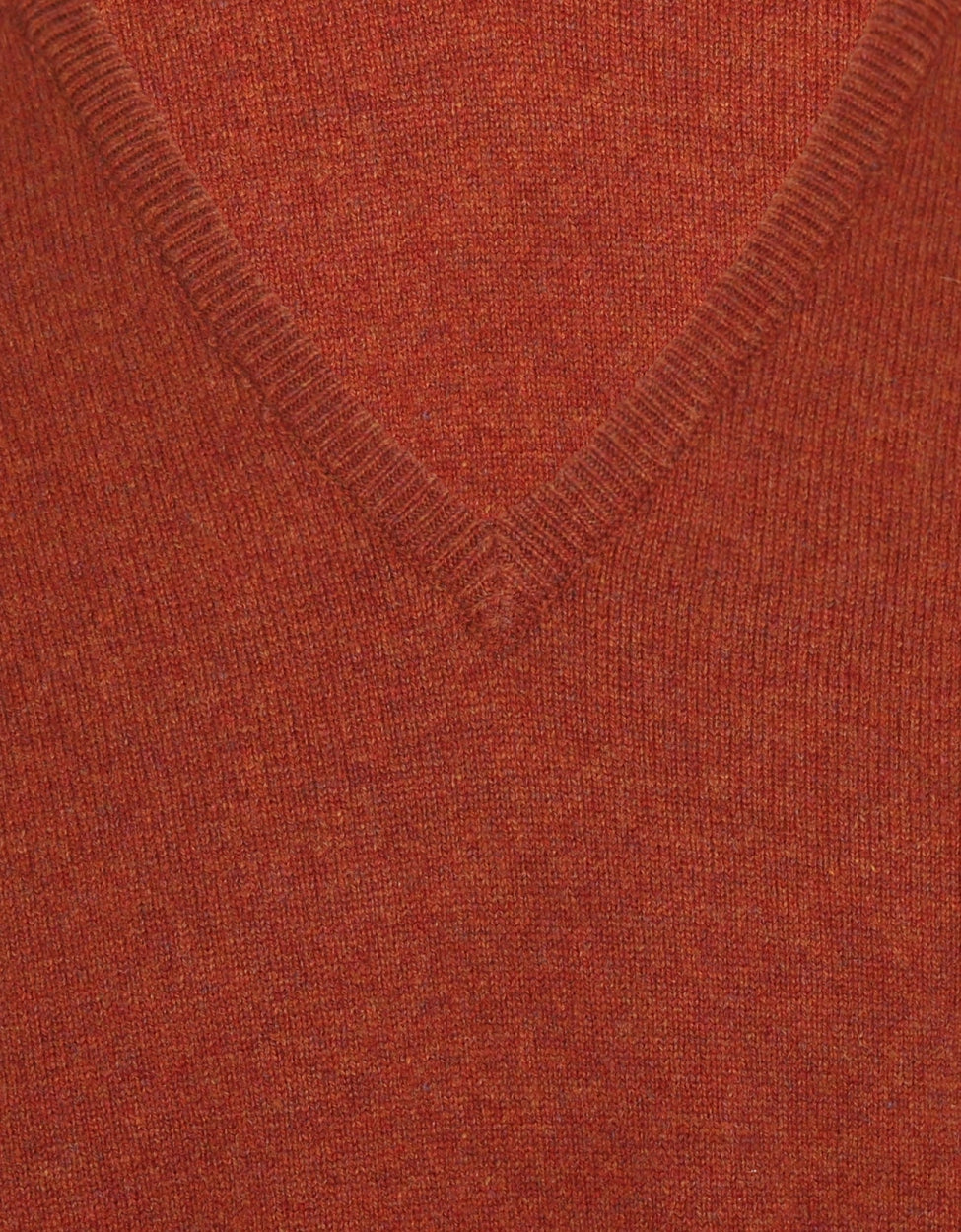 William Lockie V-Ausschnitt-Pullover aus Lammwolle | Tiger