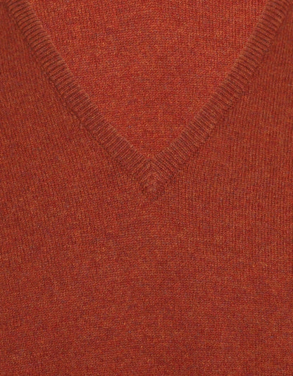 William Lockie V-Ausschnitt-Pullover aus Lammwolle | Tiger