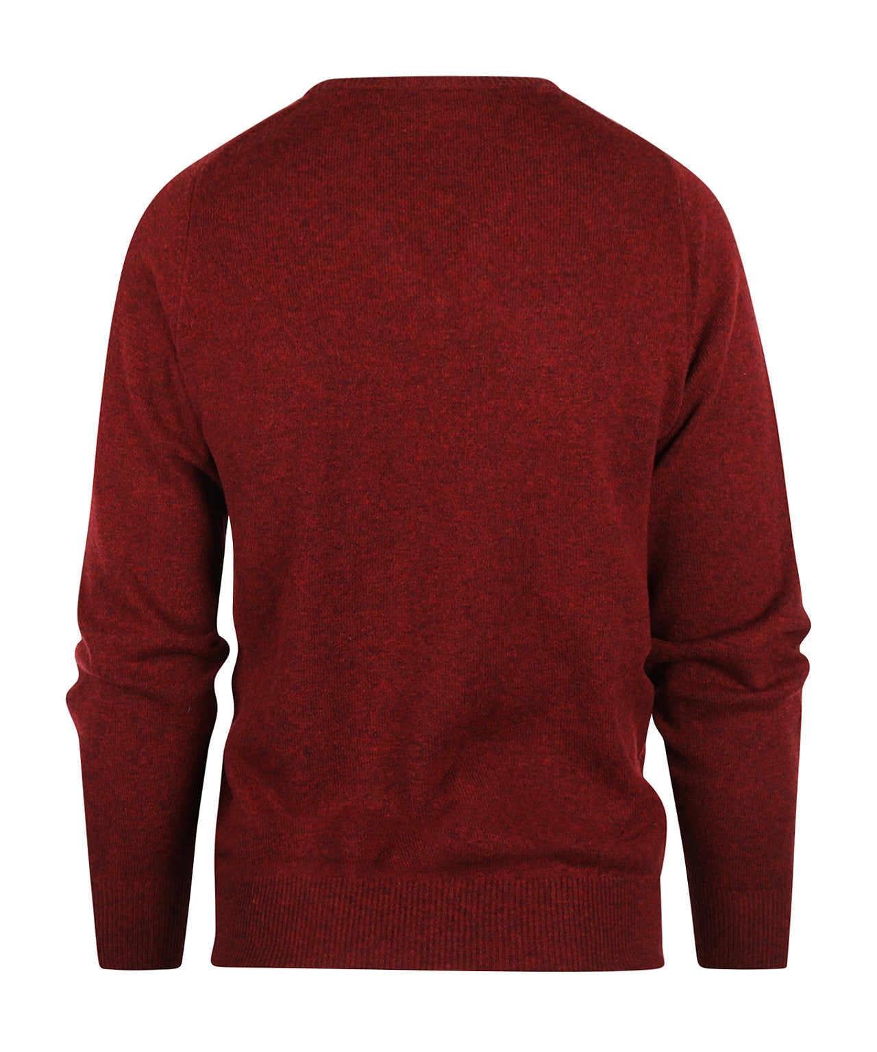 William Lockie V-Ausschnitt-Pullover aus Lammwolle | Roter Samt