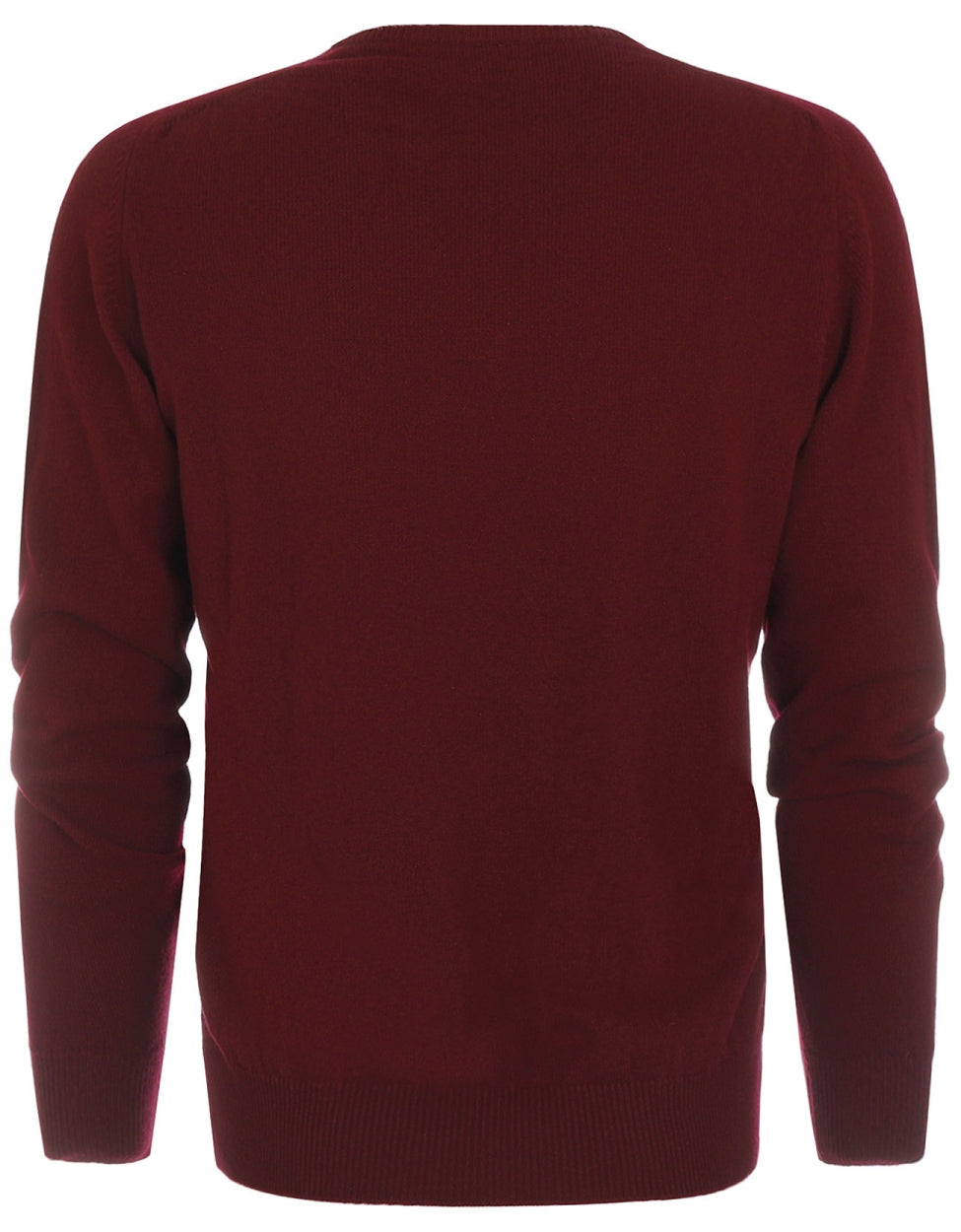 William Lockie V-Ausschnitt-Pullover aus Lammwolle | Bordeaux