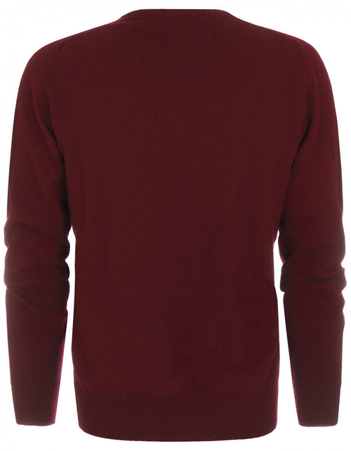 Pullover Lamswol v-hals | Bordeaux