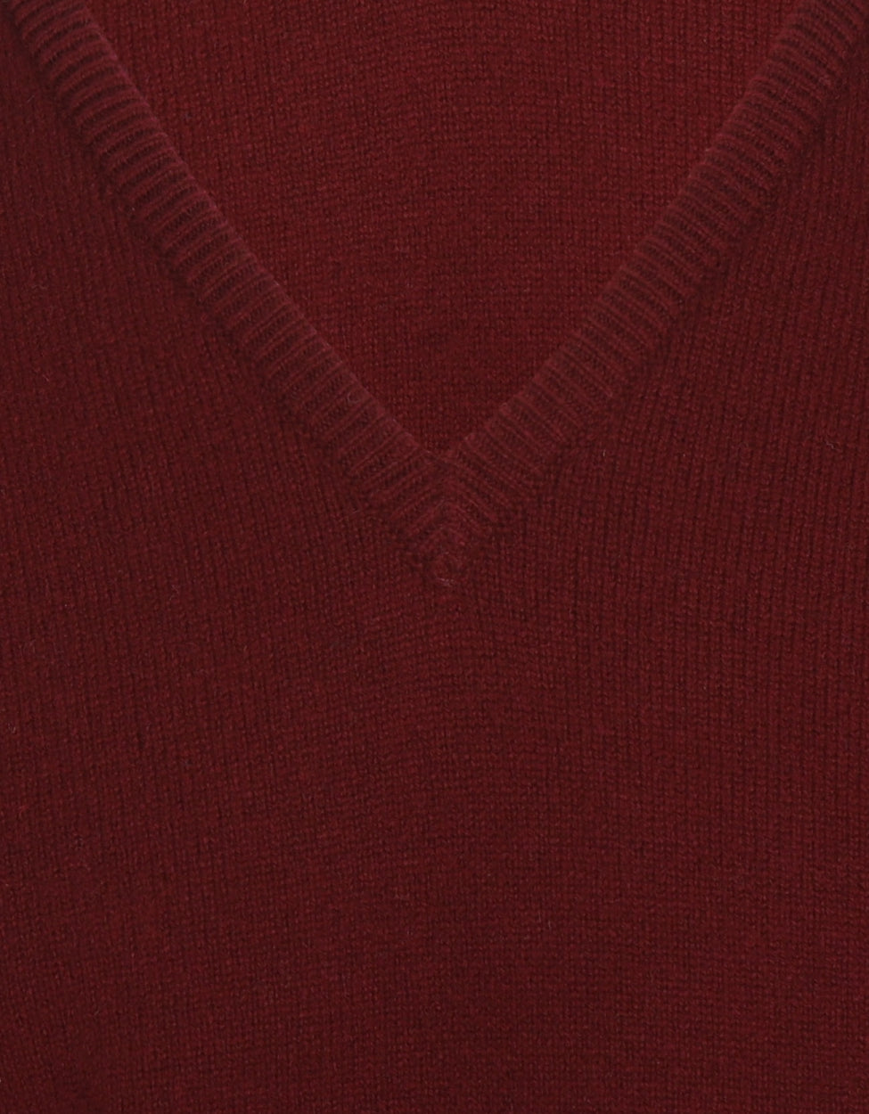 William Lockie V-Ausschnitt-Pullover aus Lammwolle | Bordeaux