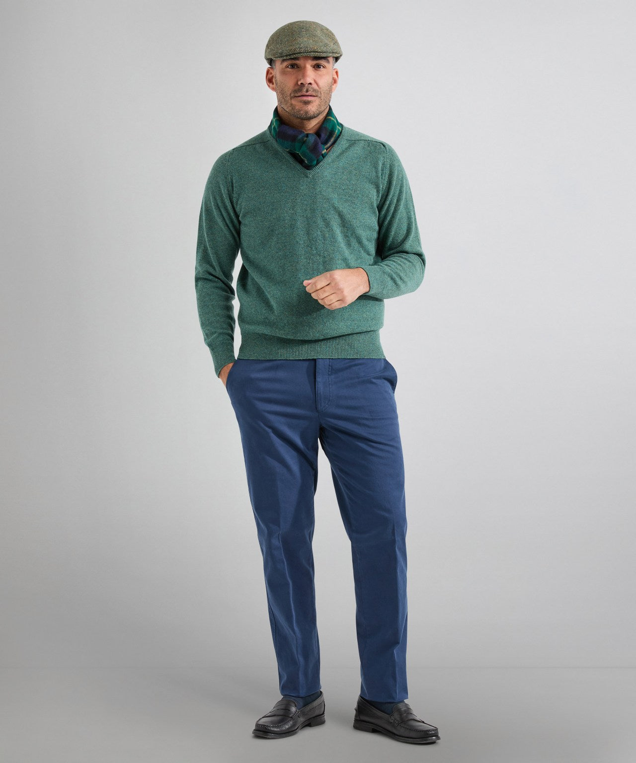 William Lockie V-Ausschnitt-Pullover aus Lammwolle | Moorland