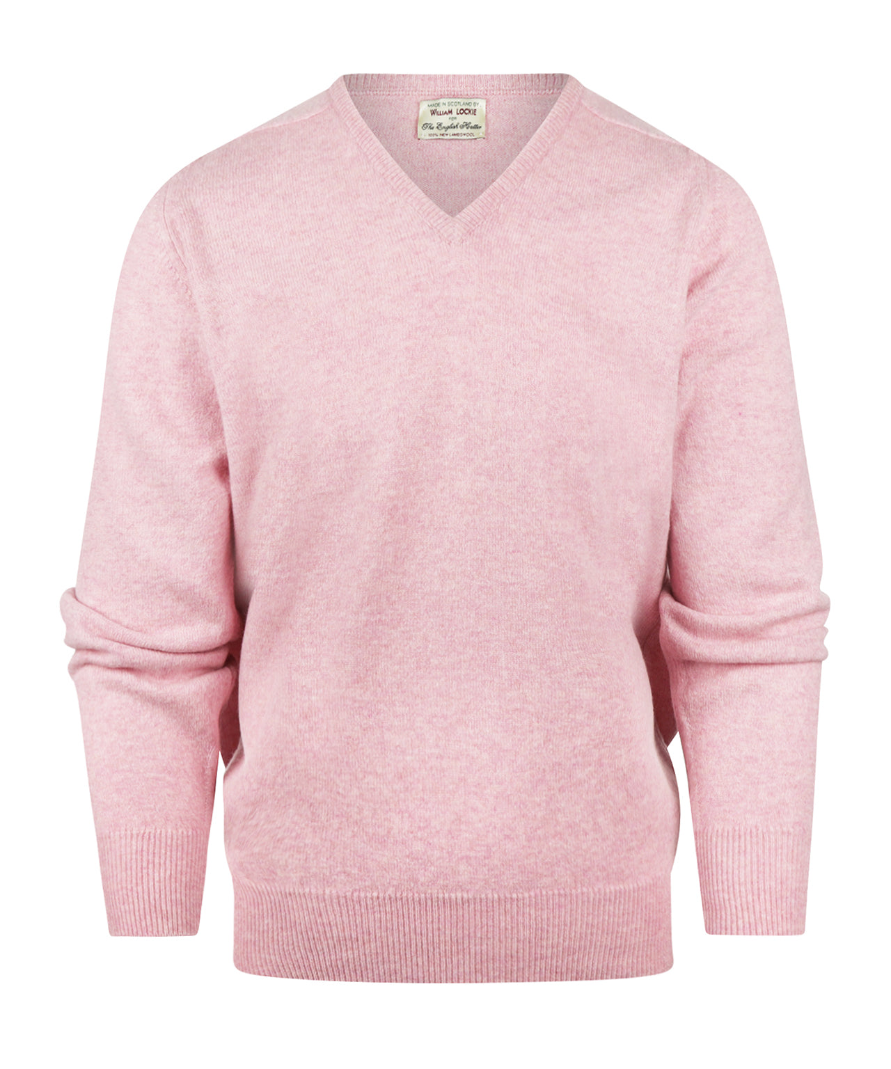 William Lockie V-Ausschnitt-Pullover aus Lammwolle | Rosa