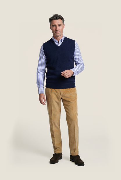 Slipover Lamswol | Navy