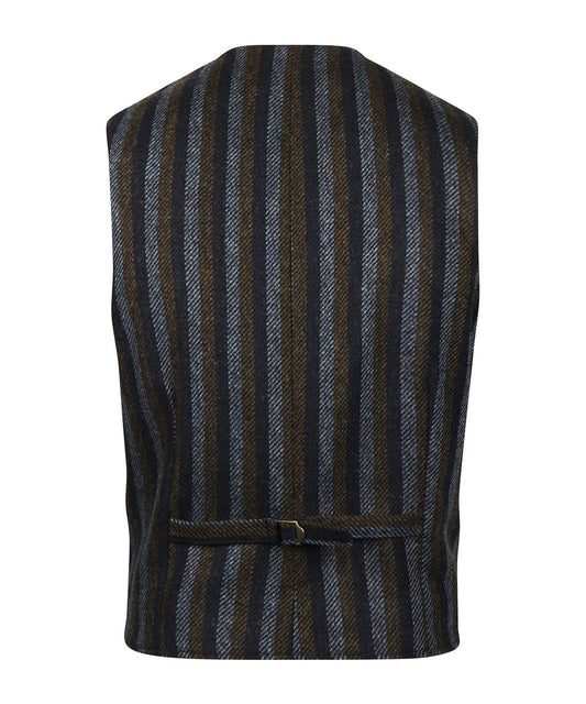 Gilet | Navy Bruin Streep