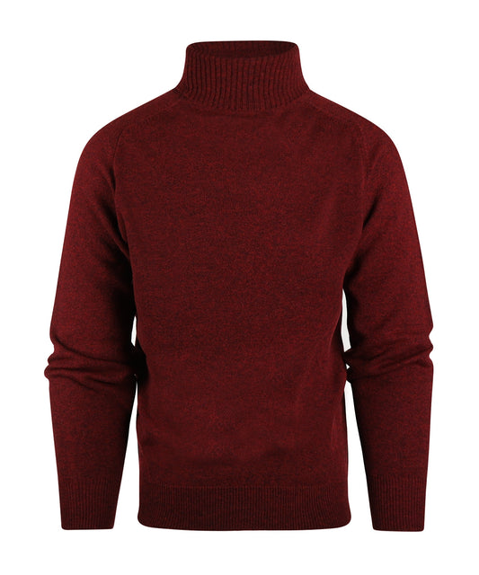 William Lockie Rollkragenpullover aus Lammwolle | Roter Samt