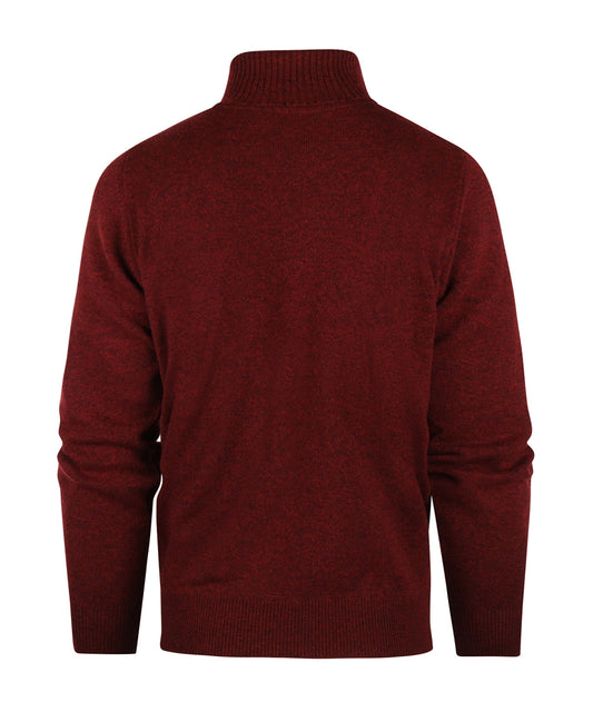William Lockie Rollkragenpullover aus Lammwolle | Roter Samt