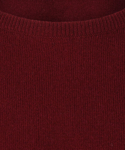Pullover Lambswool round neck dutch fit | Bordeaux