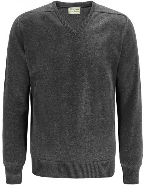 Pullover Lamswol dutch fit v-hals | Charcoal