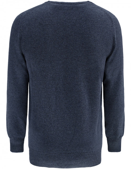 Pullover Lamswol dutch fit v-hals | Oxford Blue