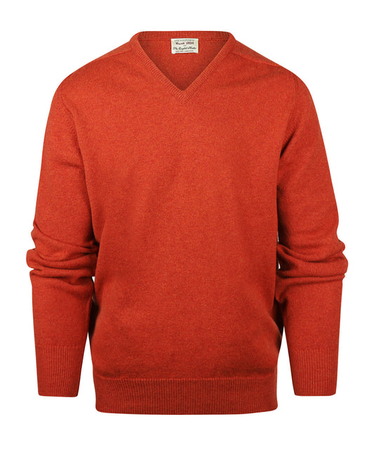 V-Hals Lamswol Dutch Fit | Ember