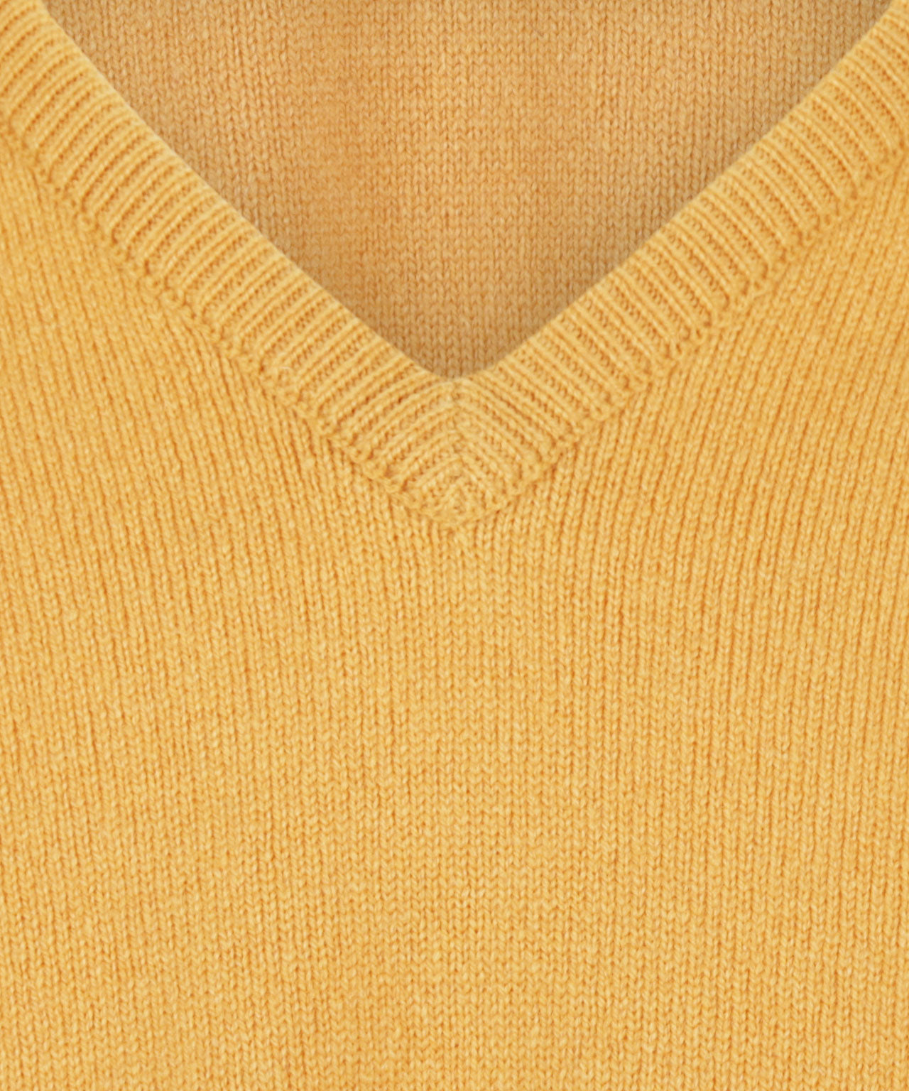 Lamswollen V-Hals Pullover Dutch Fit | Harvest Gold