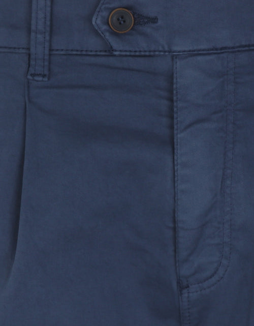 Pantalon Bandplooi met Omslag | Blauw