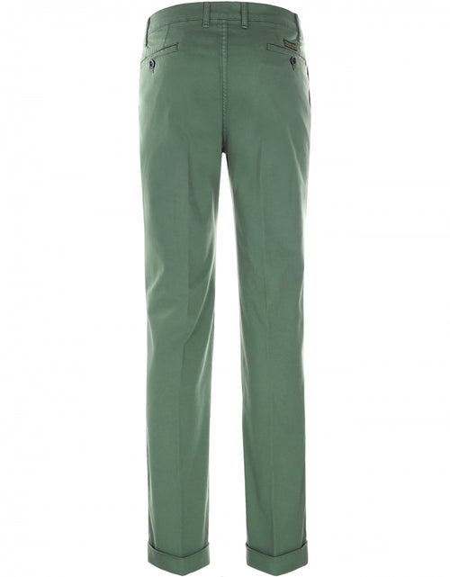 Pantalon Bandplooi met Omslag | Groen
